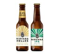 Nirvana - Classic Beer Gift Set 0.5% ABV - Alcohol Free Craft, Tropical IPAs and Bavarian Lager - Beer Hamper - Low Calorie, Vegan Alcohol - 12 x 330ml