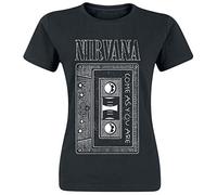 Nirvana As You are Tape Women T-Shirt Black S, 100% Cotton, Regular