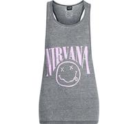 Nirvana Curved Logo Top mottled dark grey M