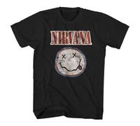 Nirvana Distressed Band Logo T Shirt XL Black