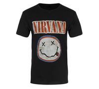 Nirvana Distressed Logo Mens Black T-Shirt