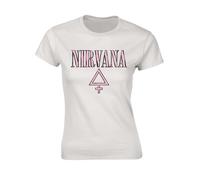 NIRVANA - FEMME OFF-WHITE T-Shirt, Girlie Womens: 10
