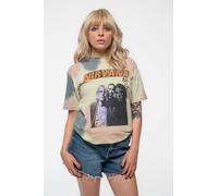 Nirvana Flipper Dip Dye T-Shirt in Beige | Size: Large Nirvana Beige L