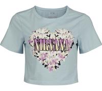 Nirvana Flower Heart T-shirt blue M