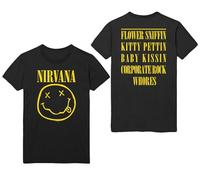 Nirvana 'Flower Sniffin' (Black) T-Shirt (Small)