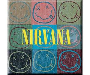 Nirvana Fridge Magnet Blocks Band Logo Official 76mm x 76mm One Size