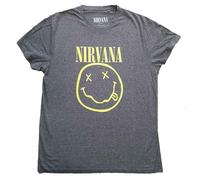 Nirvana Grunge Face Band Logo T Shirt L Black