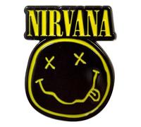 Rock Off officially licensed products Nirvana Grunge Face Cut-Out Pin Badge One Size