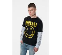 Nirvana Grunge Face Layered Long Sleeve T Shirt