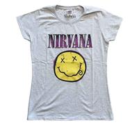 Nirvana Grunge Face Pink Skinny Fit T Shirt
