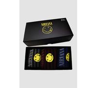 Rock Off officially licensed products Nirvana Grunge Smile Stripes Ankle Socks Boxed Set One Size