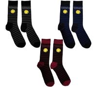 Nirvana Ankle Socks Grunge Smile Stripes Officially Licensed Boxed Set One Size