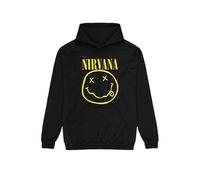 Nirvana - Happy Face - Hoodie - black - L - 80% Cotton, 20% Polyester L