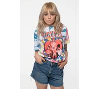 Nirvana Heart Dye Wash T-Shirt in White | Size: 2XL Nirvana White 2XL