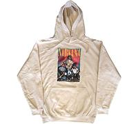 Nirvana Hoodie Trapper Hat Mono Band Logo Official Unisex Sand Pullover S