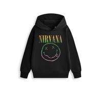Nirvana Hoodie | Unisex Kids Black | Official Merch | Size: 5-6 Years Nirvana Black 5-6 Years