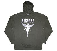 Rock Off officially licensed products Nirvana Angelic Mono Logo Pullover Hoodie L Green