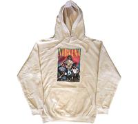Nirvana Hoodie Trapper Hat Mono Band Logo Official Unisex Sand Pullover S