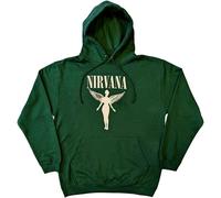 Nirvana Hoodie Angelic Mono Band logo Official Unisex Green Pullover XL