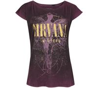 Nirvana In Utero Dye T-shirt wine red XL