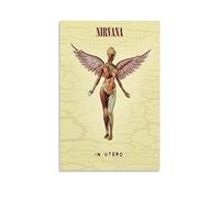 NIRVANA IN UTERO Vintage Poster,Canvas Painting Unique Artwork Decoration Oil Painting Poster Living Room Home Decor 20x30inch(50x75cm)