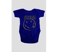 Nirvana Inverse Grunge Smile Baby Grow in Blue | Size: 24 m Nirvana Blue 24 m