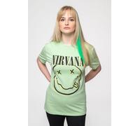 Nirvana Inverse Grunge Smile T-Shirt in Green | Size: Medium Nirvana Green M