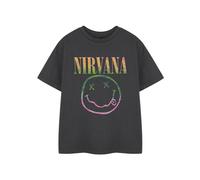 Nirvana Kids Short Sleeved T-Shirt (Unisex Kids Black) in Grey | Size: 13-14 Years Nirvana Grey 13-14 Years