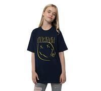 Nirvana Kids T Shirt Inverse Smiley Official Navy Blue (Ages 3-14 yrs) M
