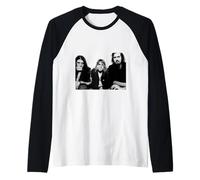 Nirvana Kurt Cobain Band Portrait By AJ Barratt Raglan Baseball Tee