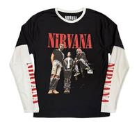 Nirvana - Layered Long Sleeve T-Shirt - Unisex - Layered Lon - X-Large - D500z
