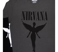 Nirvana in Utero Mono Layered Long Sleeve T Shirt L Charcoal