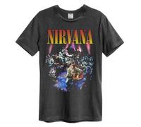 Nirvana Live In New York Amplified Charcoal Small Unisex T-Shirt NEW
