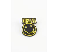 Nirvana - Logo & Happy Face Cut-Out - Pin - black - Onesize - Metal Onesize