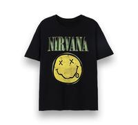 Nirvana Mens Black Classic Logo Short Sleeved T-Shirt - 5X-Large