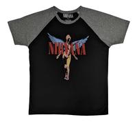 Nirvana Men's Angelic Raglan T-Shirt in Black | Size: XL Nirvana Black XL