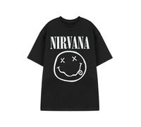Nirvana Mens Black Logo Short Sleeved T-Shirt - Large