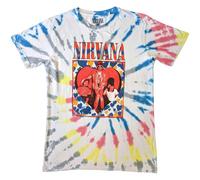 Nirvana Men's Heart Tie Dye T-Shirt in White | Size: Medium Nirvana White M