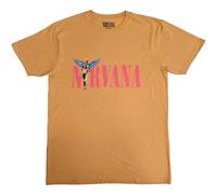 Nirvana Men's In Utero Angel Back Print T-Shirt in Orange | Size: Large Nirvana Orange L
