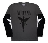 Nirvana Men's In Utero Mono Layered Long-Sleeved T-Shirt in Light Grey | Size: XL Nirvana Light Grey XL