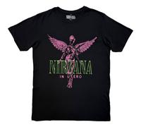 Nirvana Men's In Utero Purple Angel T-Shirt in Black | Size: XL Nirvana Black XL
