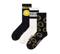 Nirvana Mens Logo Calf-Length Socks (Pack of 3)7 UK-11 UK Multicoloured NS9526