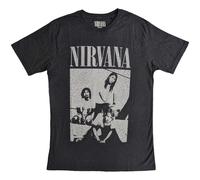 Nirvana Men's Sitting T-Shirt in Black | Size: Large Nirvana Black L