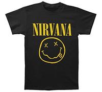Nirvana Men's Smile One Sided Slim Fit T-shirt XX-Large Black