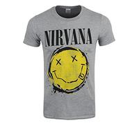 Nirvana Men's Smiley Splat T-Shirt Grey