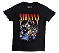 Nirvana Men's Unplugged Photograph T-Shirt in Black | Size: Large Nirvana Black L