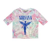 Nirvana - Angelic Blue Mono Mesh Cropped - Girly - pink - S - 95% Polyester, 5% Elastane S