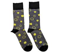 Nirvana Mixed Happy Faces Womens Ankle Socks One Size