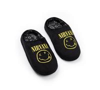 Nirvana Mule Slippers | Unisex Kids Black | Official Merch | Size: 12 Nirvana Black 12