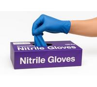 Nirvana Nest Blue Nitrile Gloves - Disposable Gloves, Home cleaning, Food Prep, Mechanic, Beauty Saloon, Hair Styling, Tattoo, Gardening, DIY, Blue Nitrile Gloves, Textured finger tips (Medium)